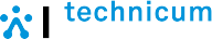 Technicum Logo welches ein blaues u und daneben ein schwarzes dreieck welches unten ge&ouml;ffnet ist mit drei Punkten dar&uuml;ber anzeigt. Daneben steht ausgeschrieben unique technics in blau und grau.